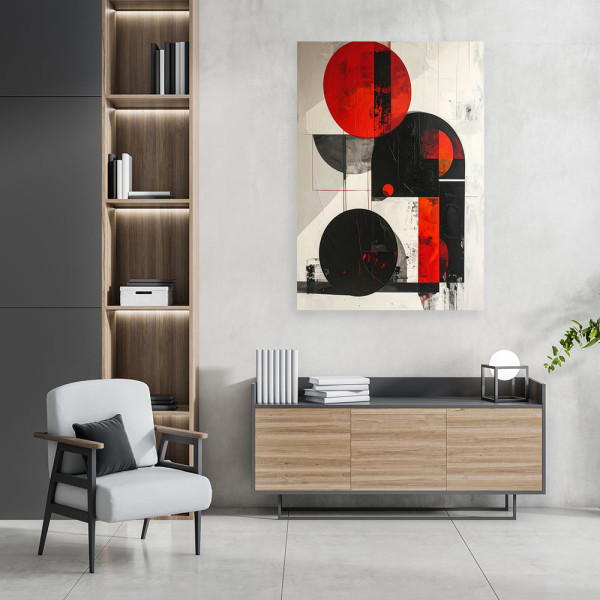 Obraz do salonu sypialni biura, Abstrakcja koła geometryczne 20x30