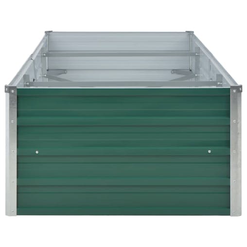 NNEVL Garden Raised Bed Galvanised Steel 240x80x45 cm Green