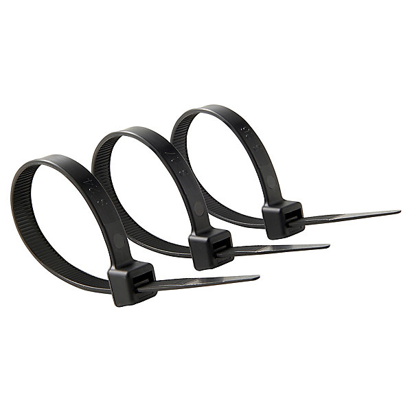 25 colliers de serrage en nylon Diall 9 x 200 mm noir