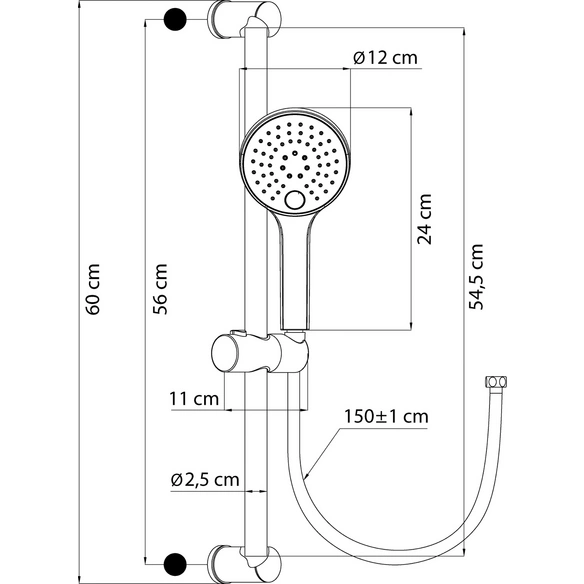 Brause-Set »Mari«, Höhe: 74,6 cm, chromfarben