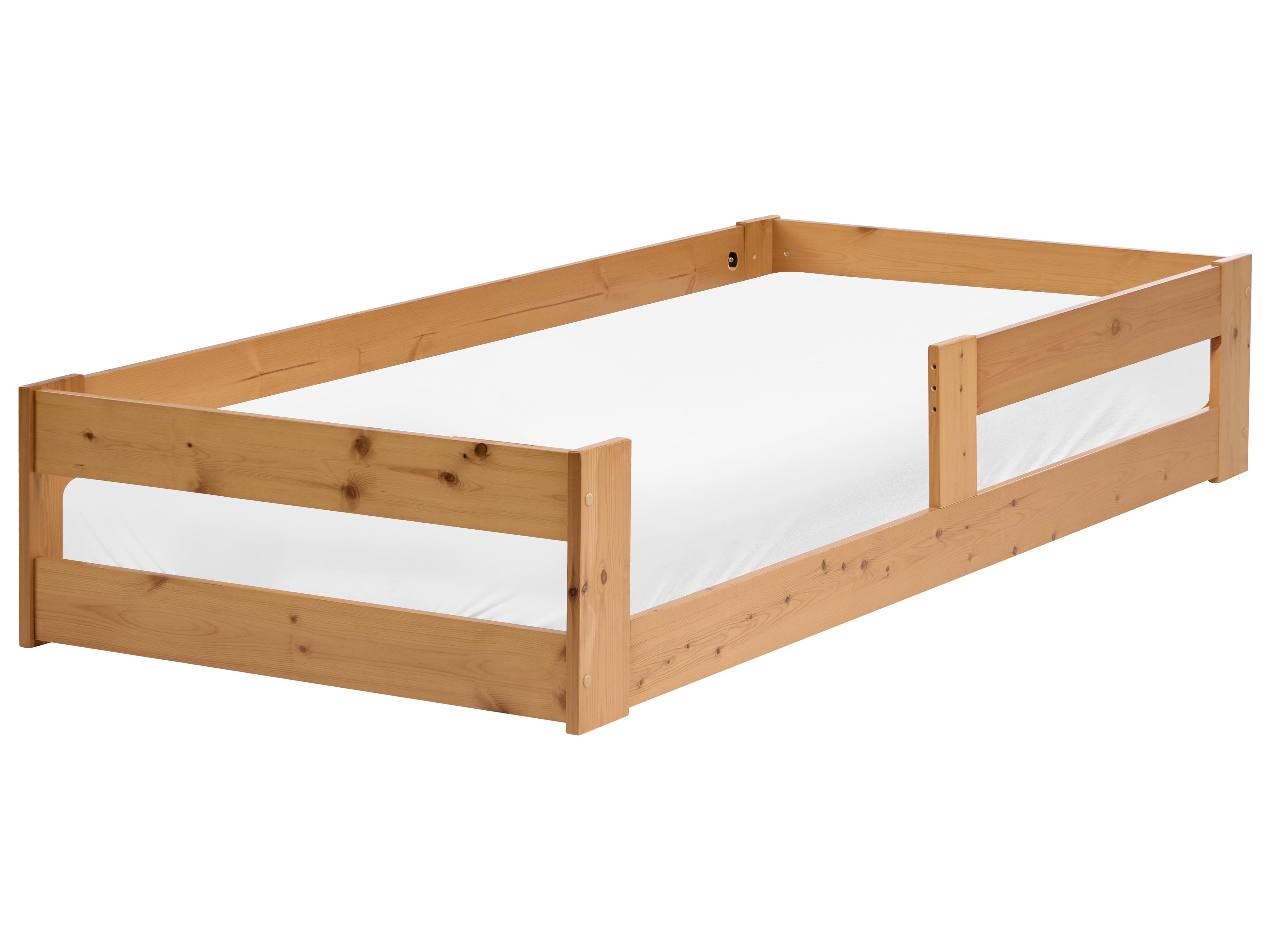 Kids Bed Pine Wood PRIMELLES 90 x 200 cm (EU Single) Brown