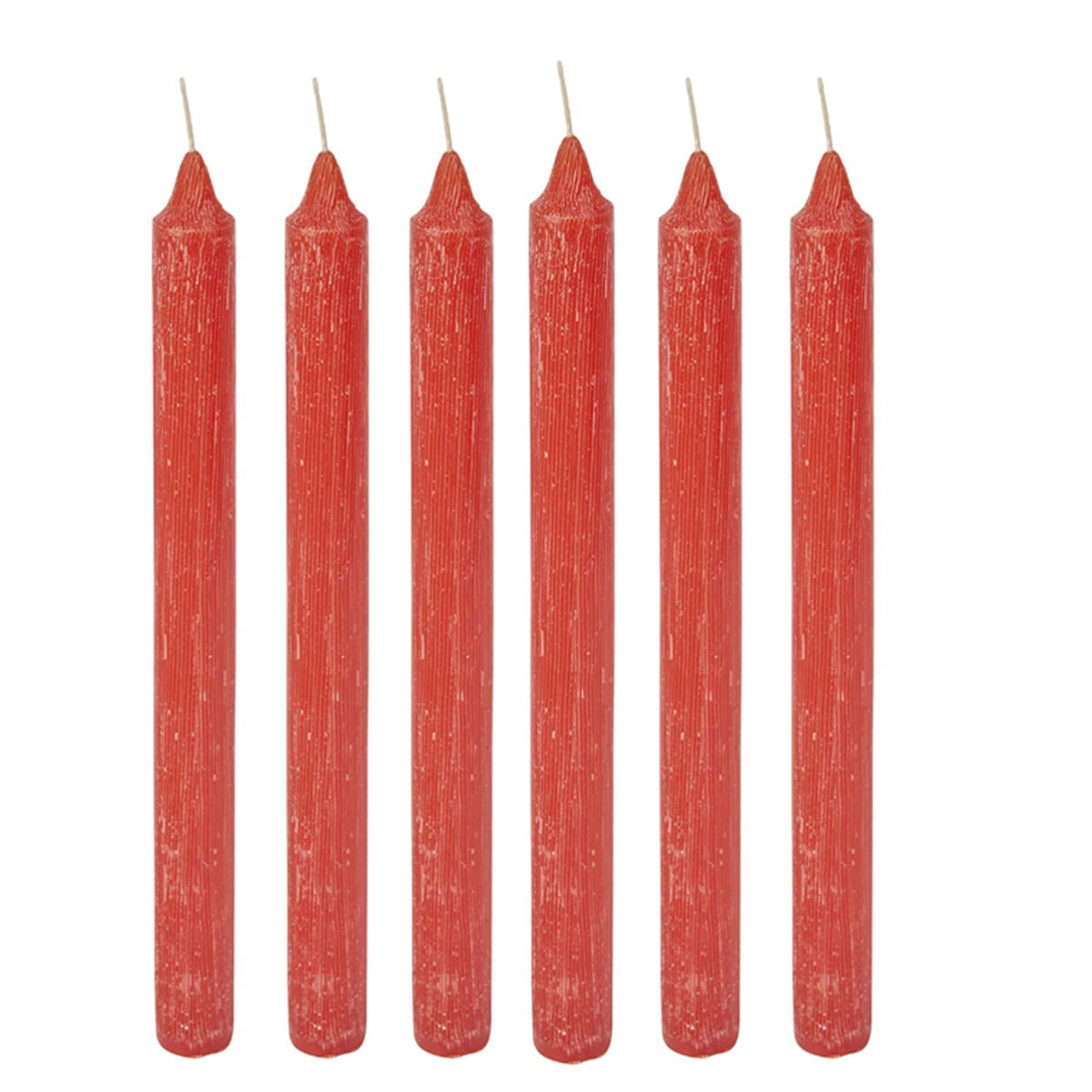 RUSTIC - Bougies pour chandelier - Lot de 6