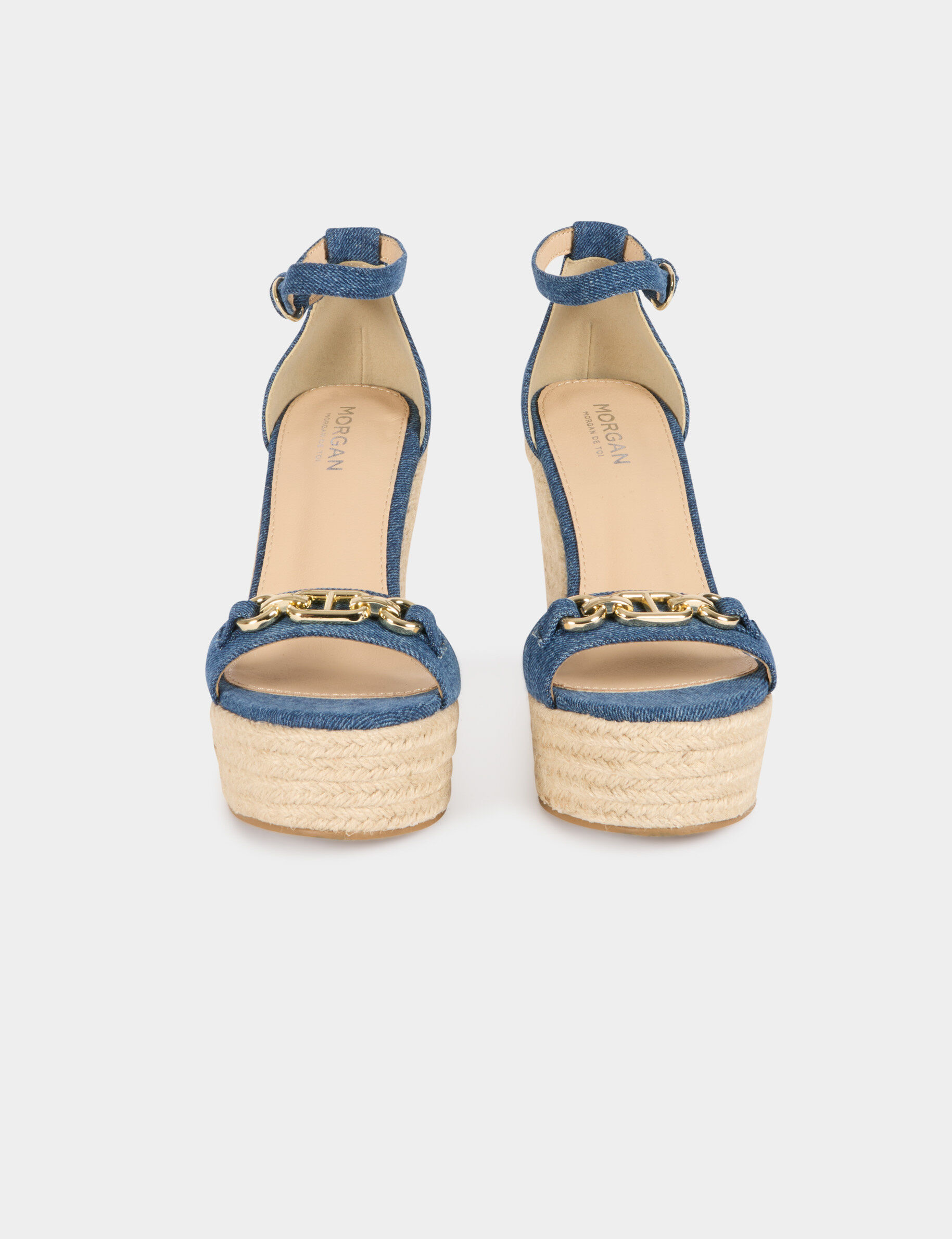 Wedge Heels Denim Stone Women