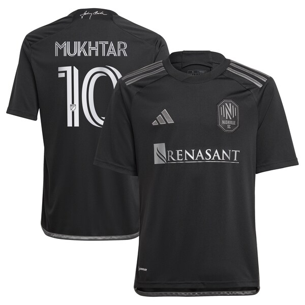 Hany Mukhtar Nashville SC adidas Youth 2024 Man In Black Kit Replica Player Jersey - Black