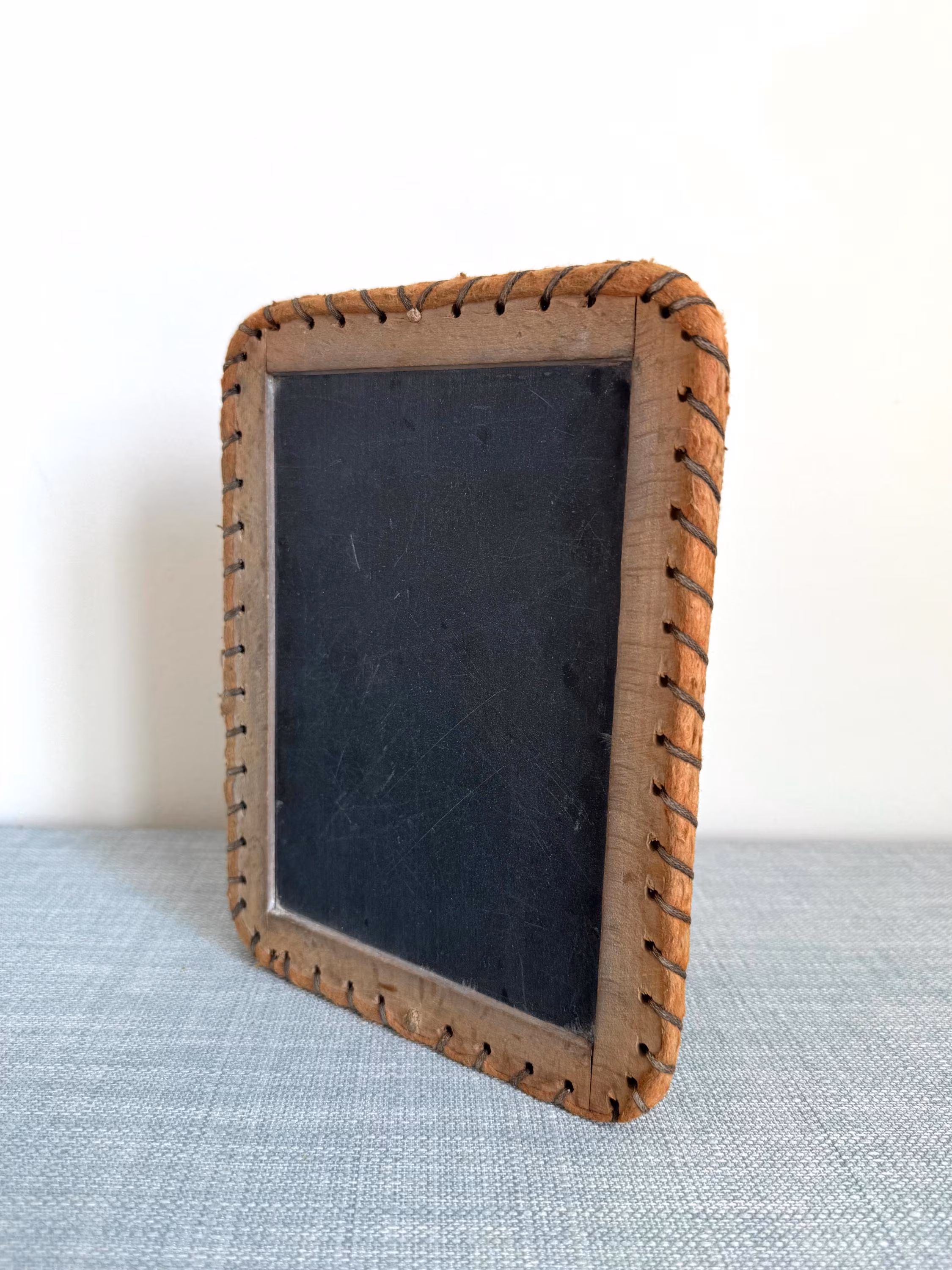 Antique Early Children's Double-Slate and Double-Sided Slate Chalkboards with Bound Edges, Primitive,