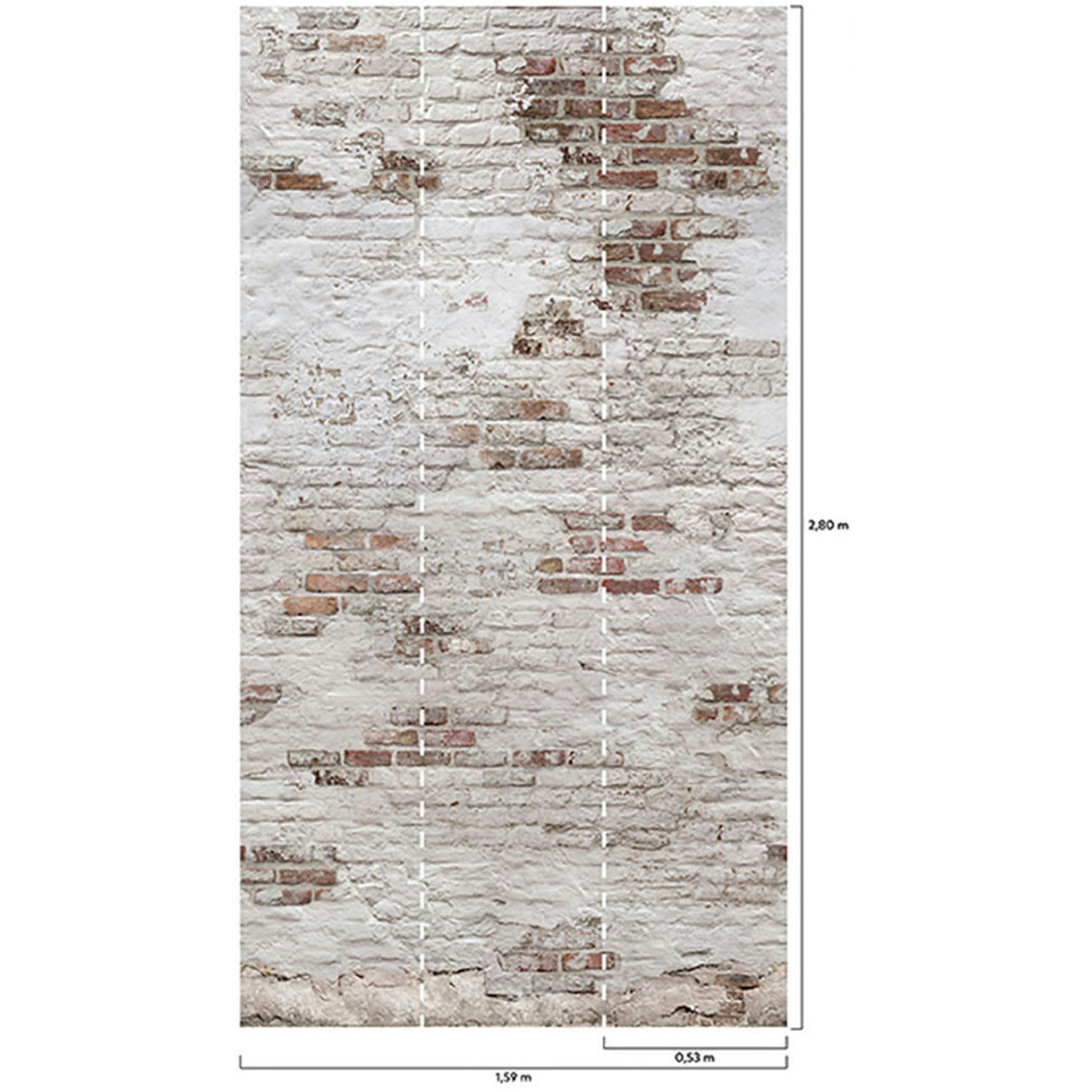 BRIQUES - Papier peint  briques  159x280cm