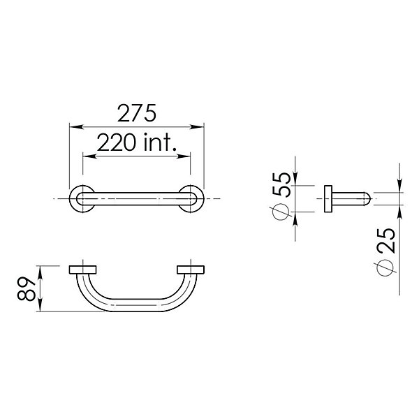 Barre D'appui Accessible En Acier Chromé Pour Salle De Bain Par Kiamami Valentina