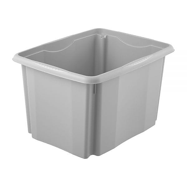 Grand Bac en plastique recyclé 45 litres - Gris Clair
