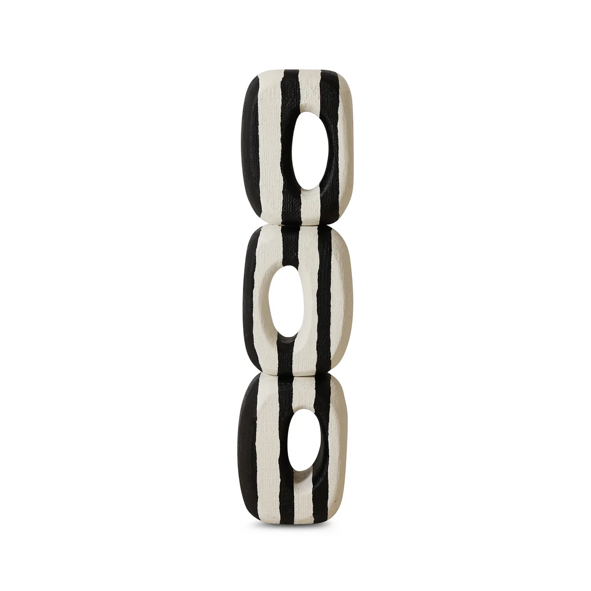 HKliving - Monochrome Art Skulptur, schwarz / weiß