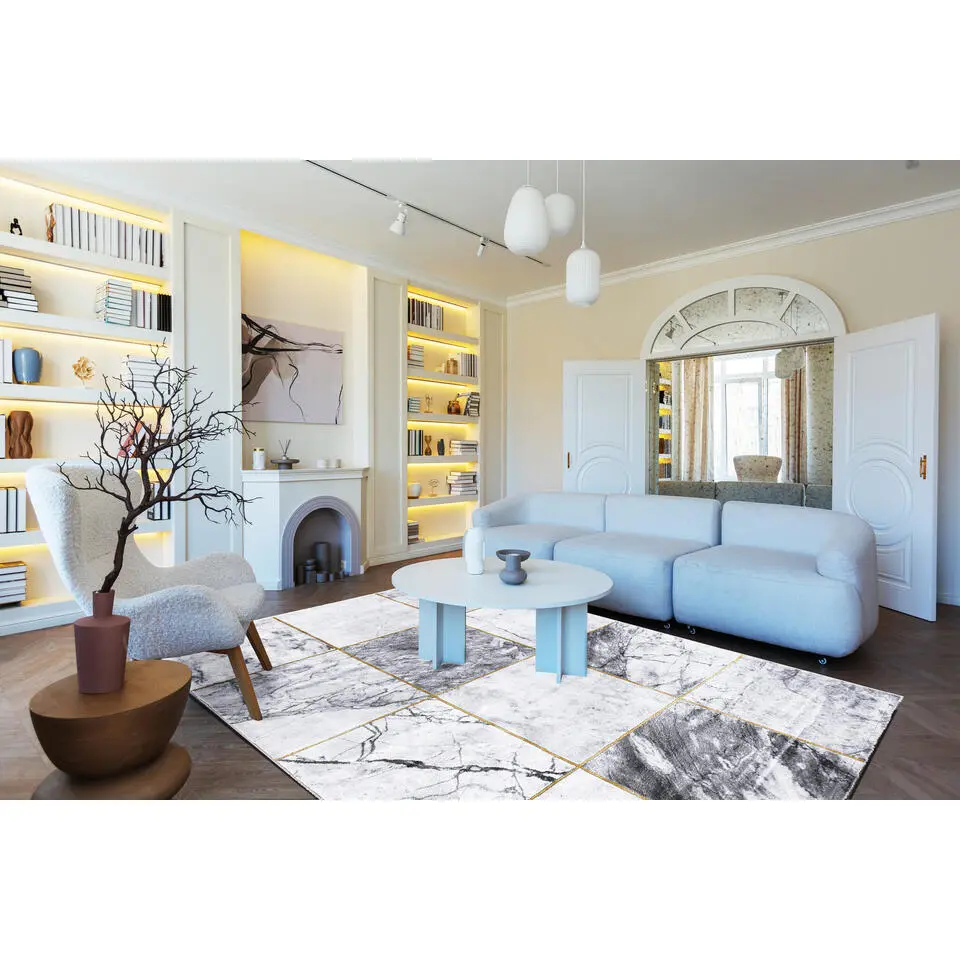 Dutch Lifestyle vloerkleed Carrara A grijs - 160x230cm