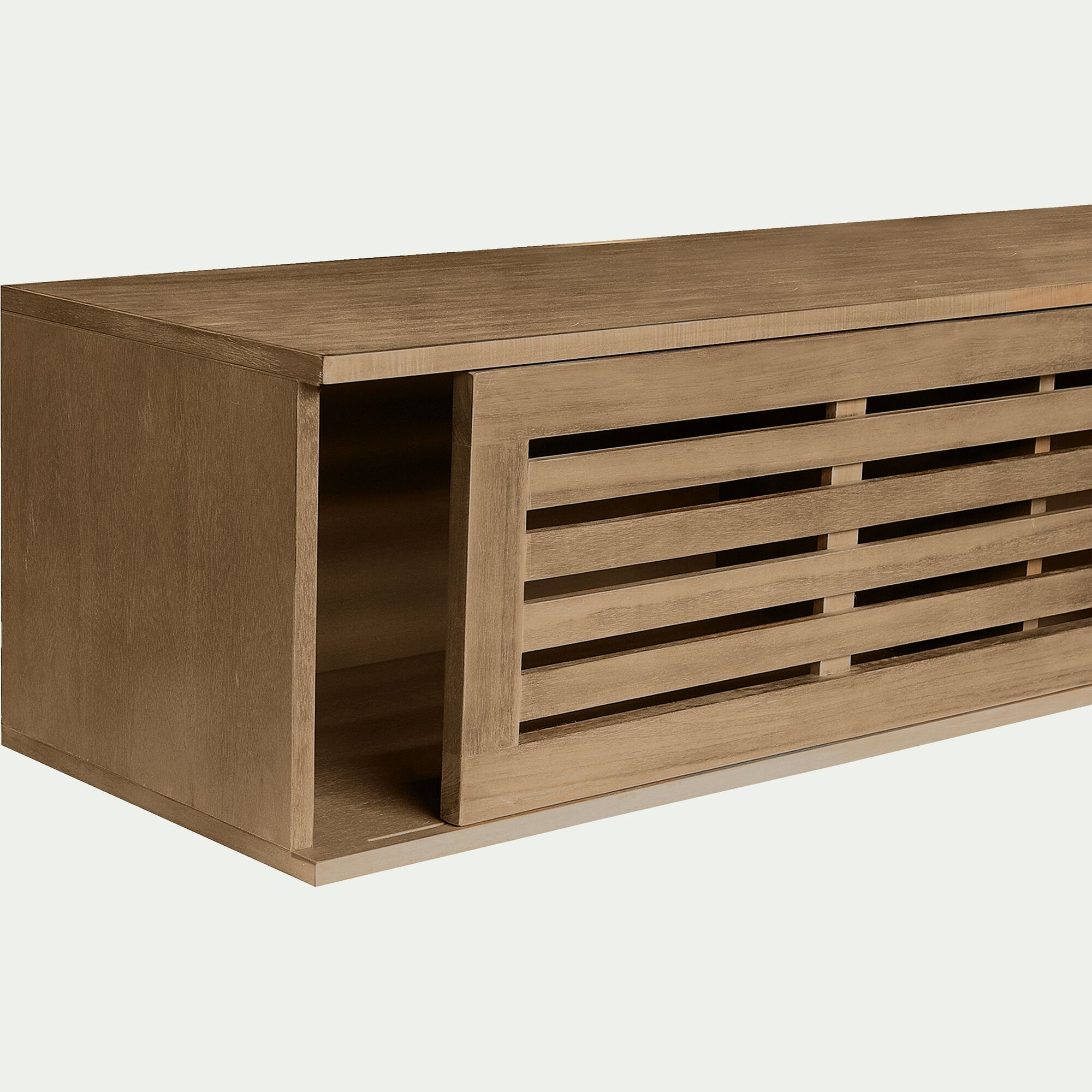 GAIA - Niches de rangement en acacia massif pour lit Gaia - bois clair
