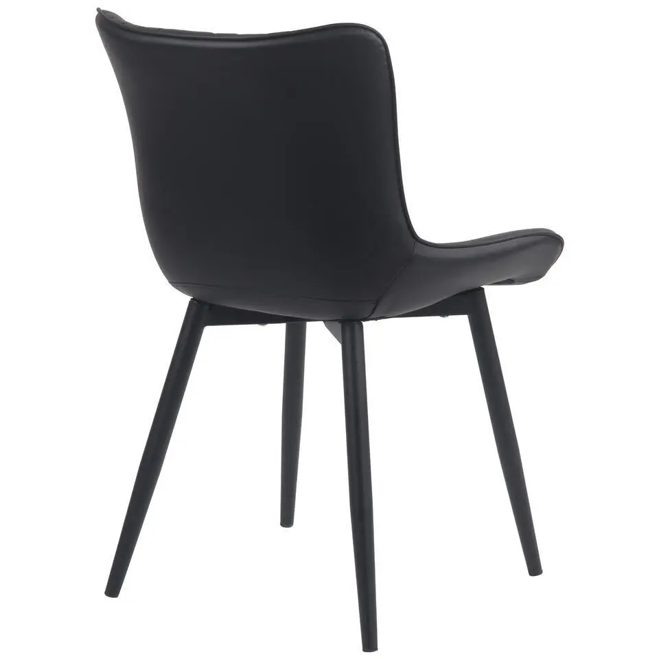 CLP Eetkamerstoel Brady zwart Frame - Kunstleer - zwart