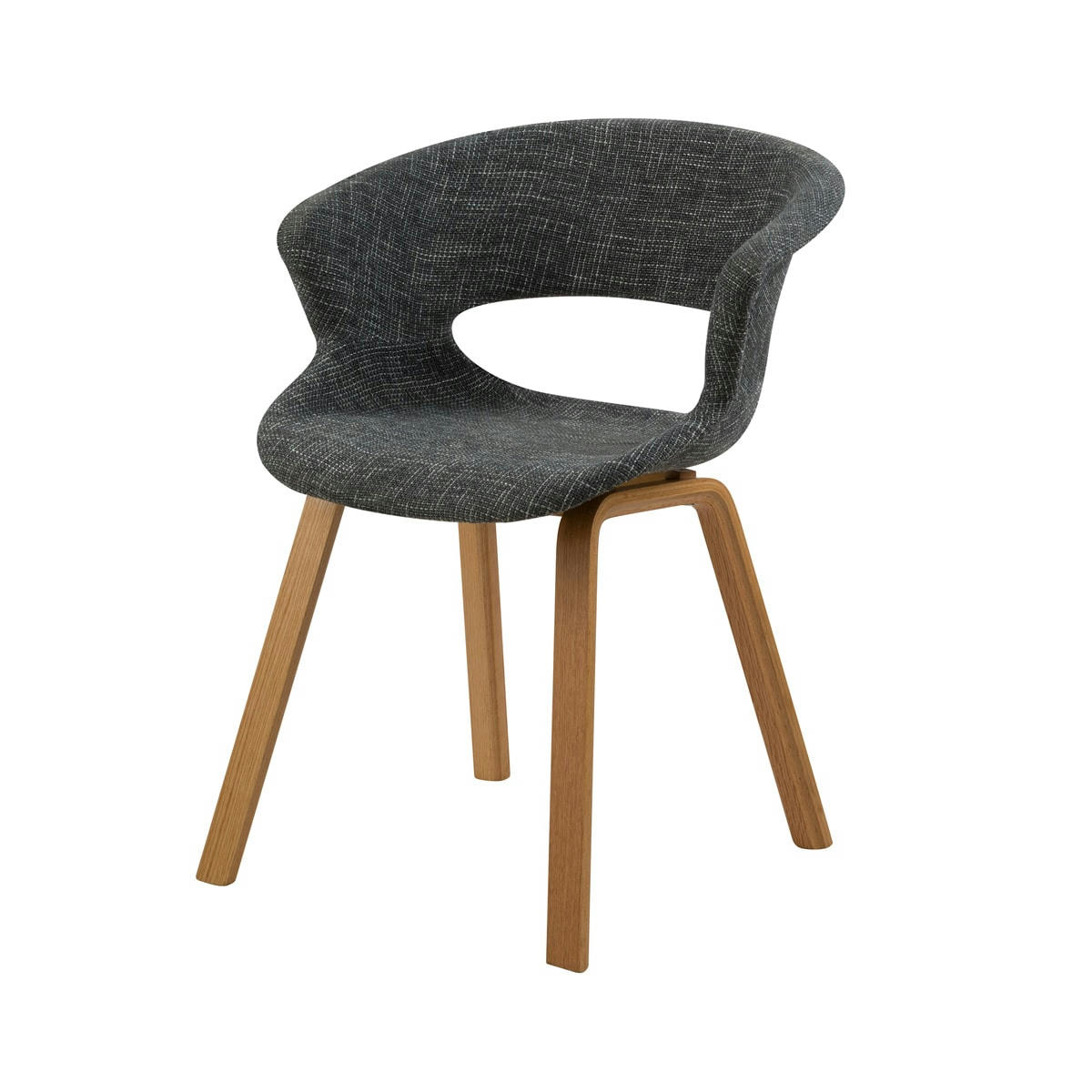 VIKING - Chaise en tissu gris foncé