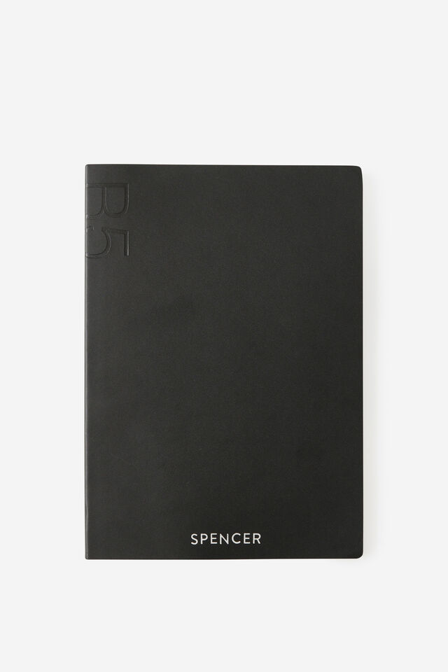 Personalised B5 Soft Cover Plain Notebook