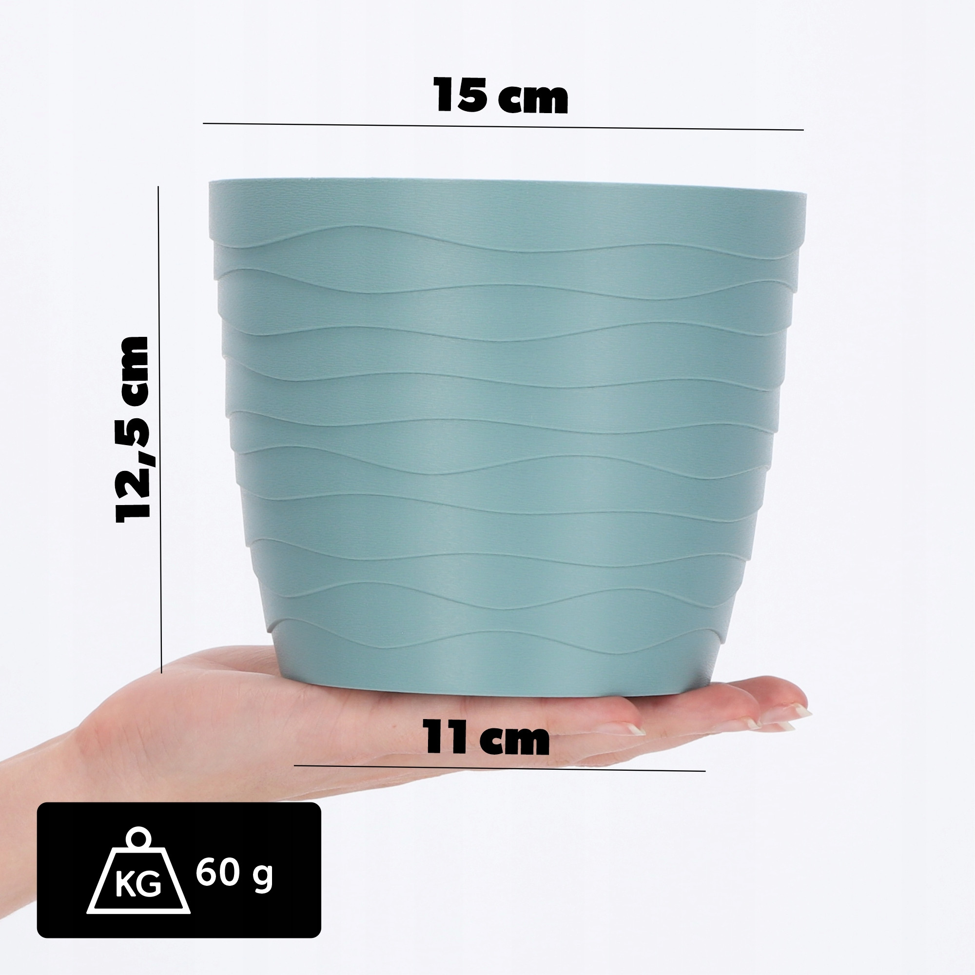 Doniczka Osłonka Donica Na Kwiaty 15cm Kolory