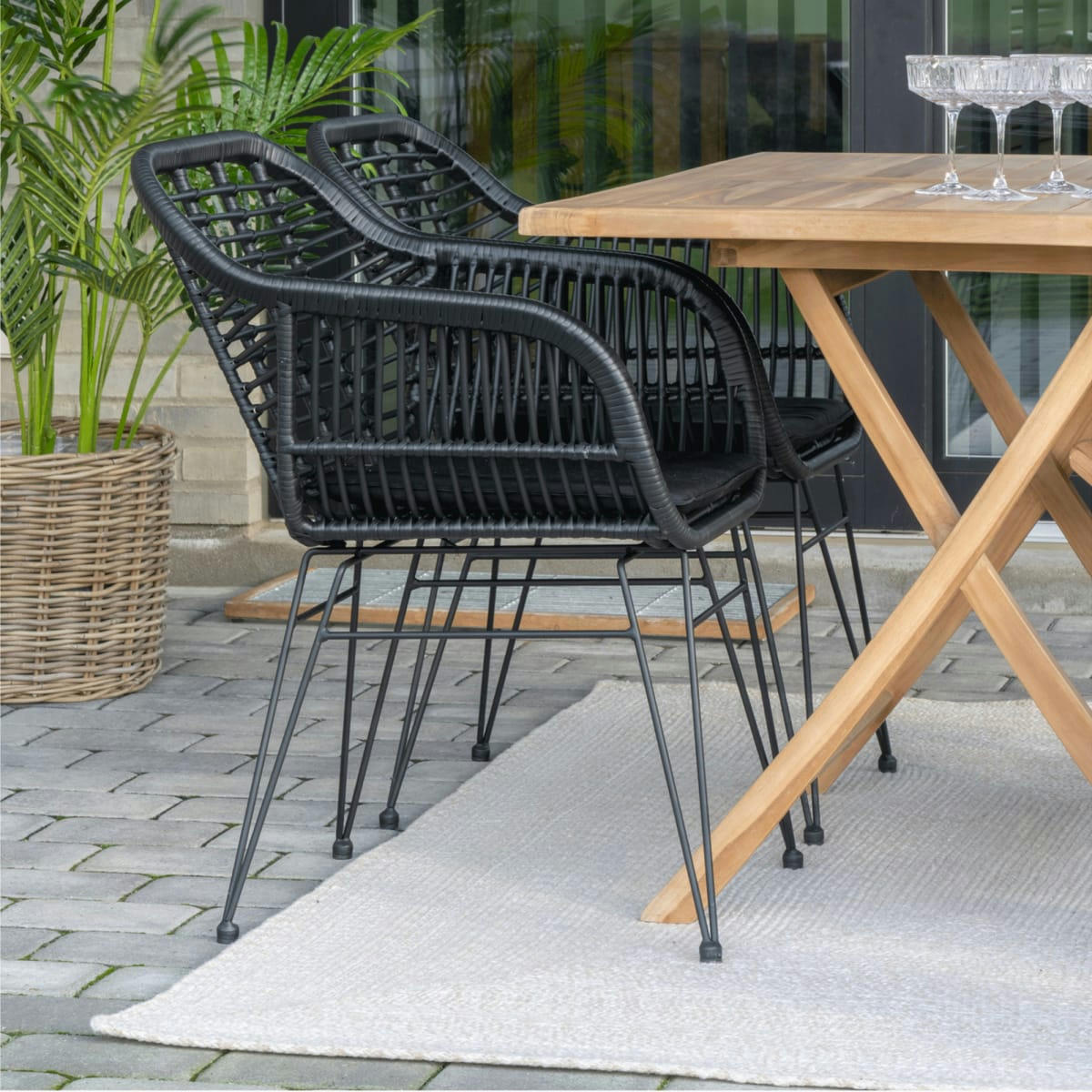 CALAS - Tapis intérieur extérieur 200x300cm beige