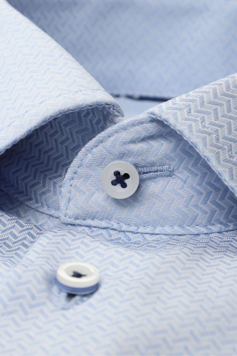 ETERNA 1863 Modern Fit Hemd mittelblau, Strukturiert