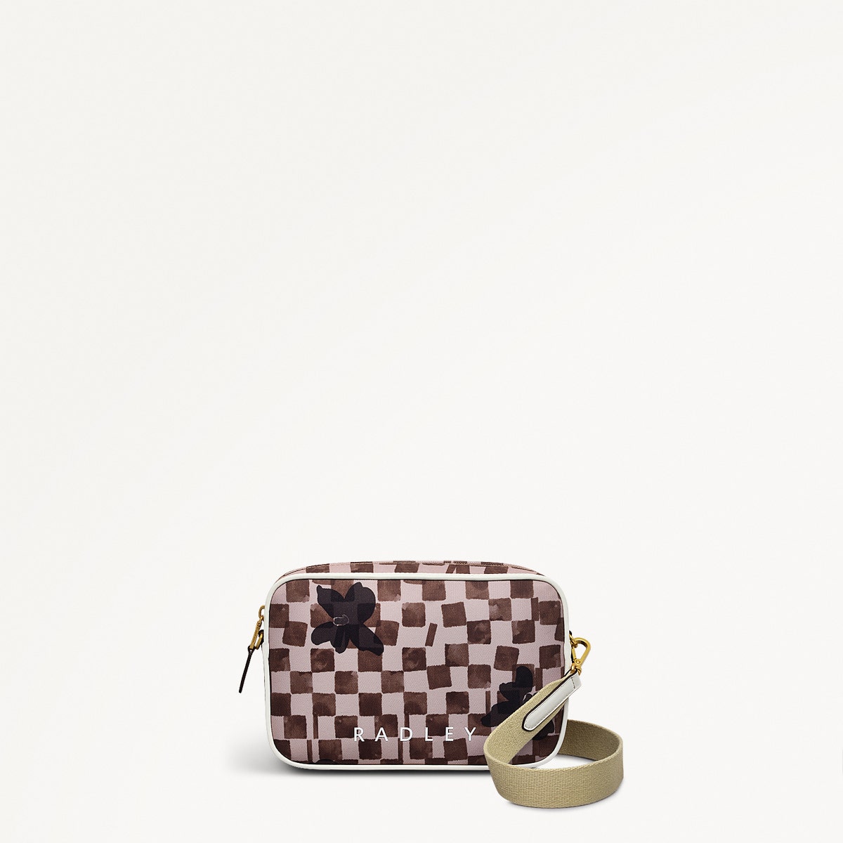 Southwell Gardens - Check Small Ziptop Cross Body Bag - RHE12503