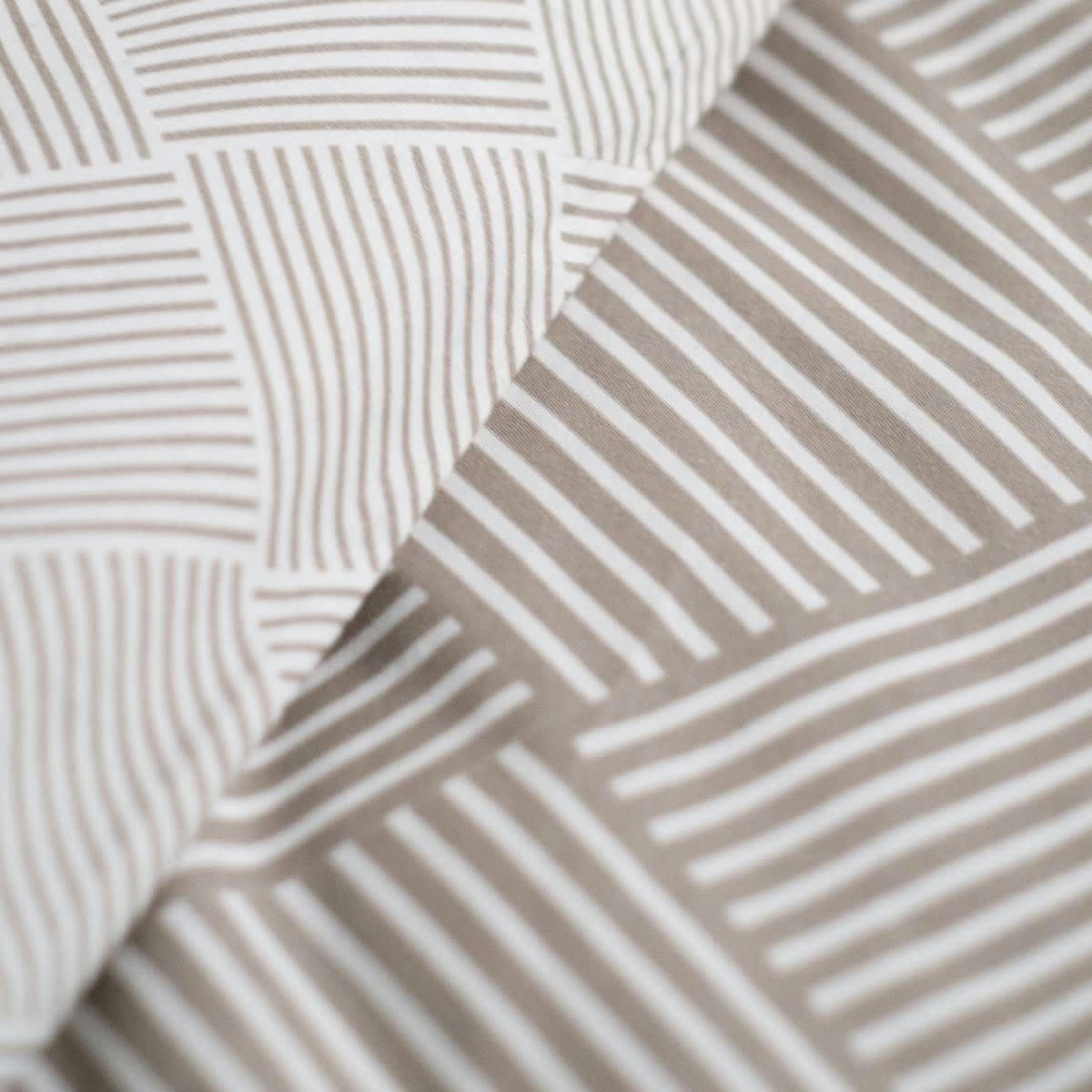 SUNSHINE ELSA - Parure de lit 2 personnes imprimé en coton beige 240x260