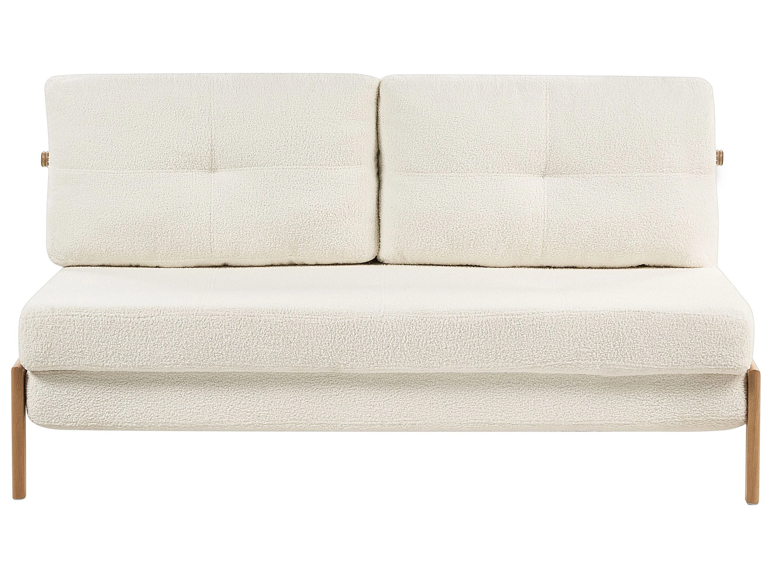Sofa kanapa rozkładana 2-osobowa biała boucle