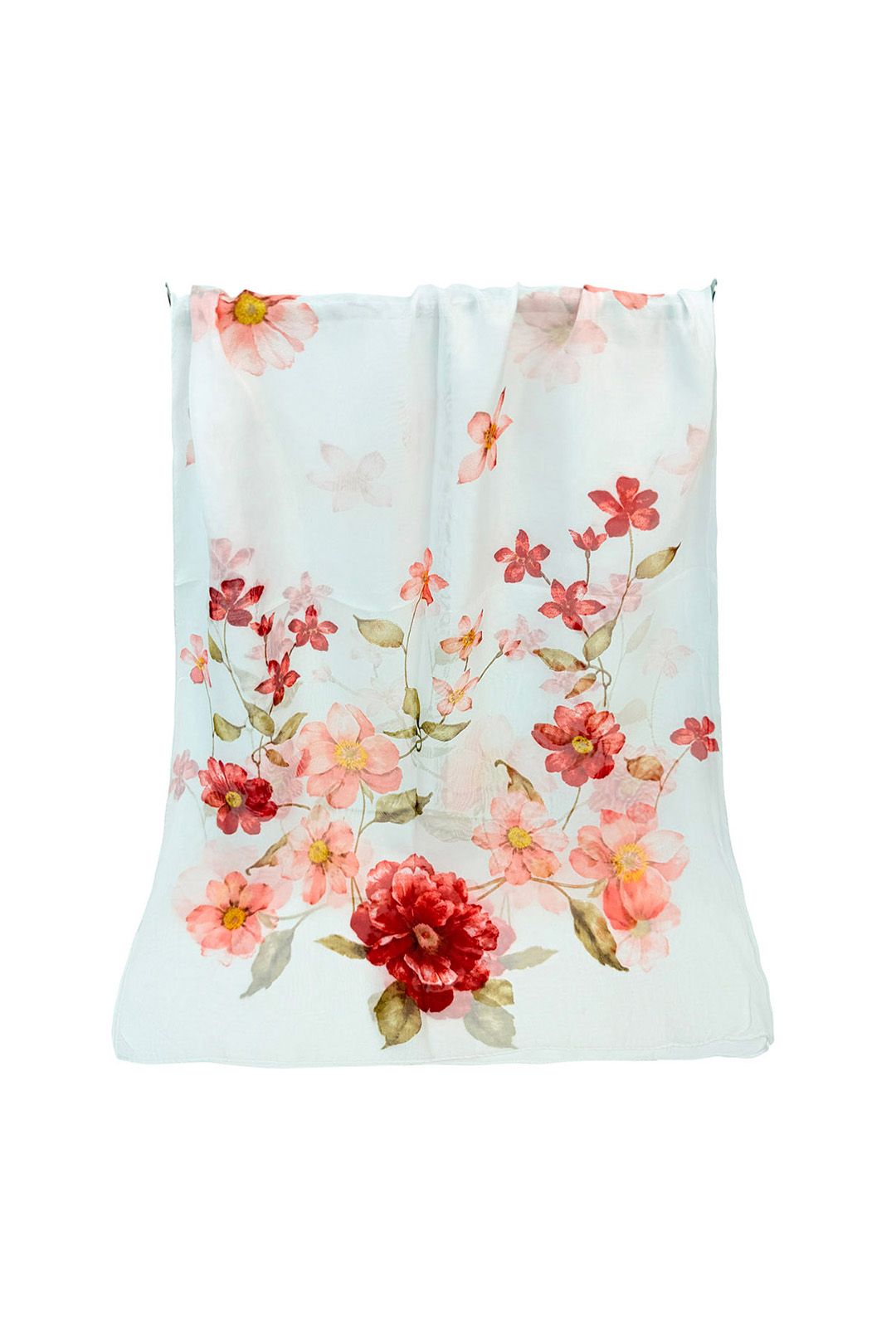 Vellin Soft Colourful Floral Bloom Print Chiffon Scarf