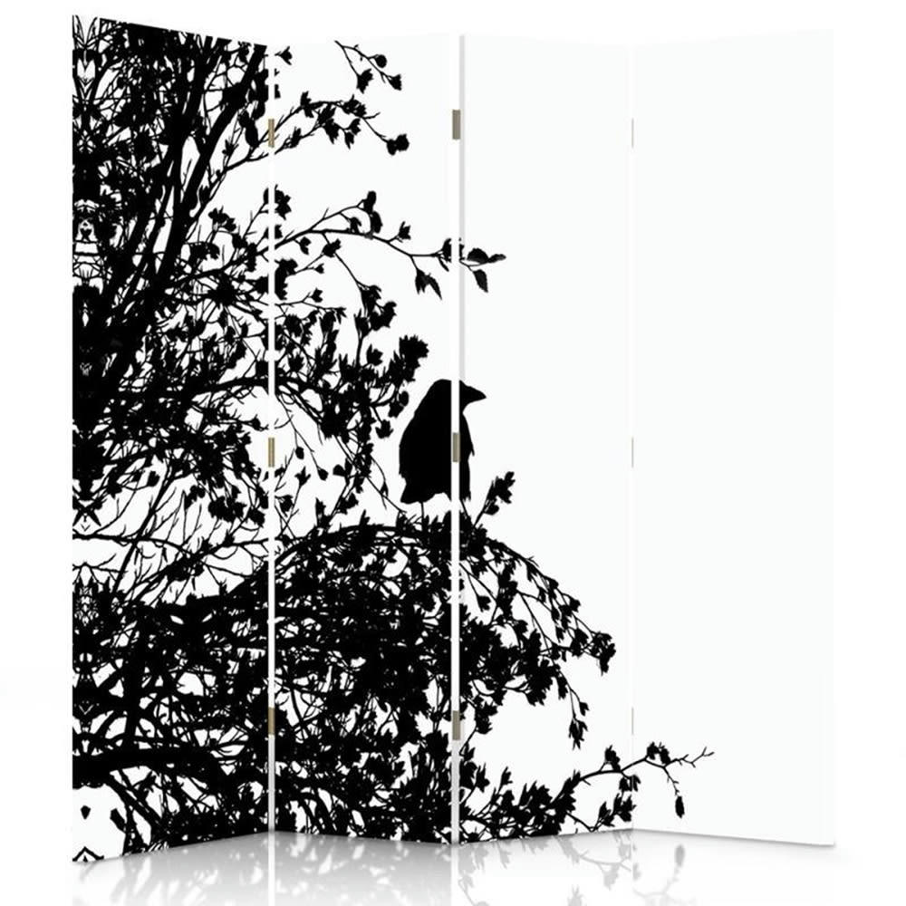 - Paravent - Cloison Forest Silhouette 145x180cm (4 volets)