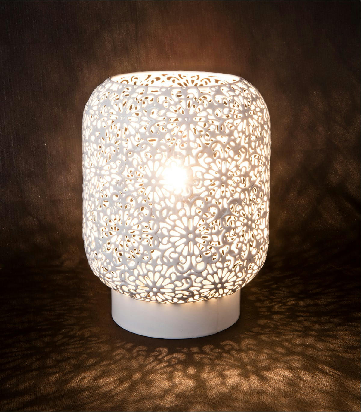 ZEPHIR - Lampe en métal blanc h.20 cm