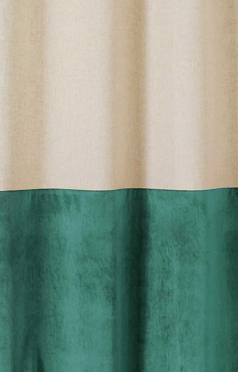 DUO LIN - Rideau d'ameublement 140x240cm Vert emeraude