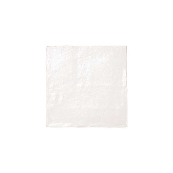 Carrelage mur effet zellige bejmat satiné blanc 10x10 cm MALLORCA WHITE