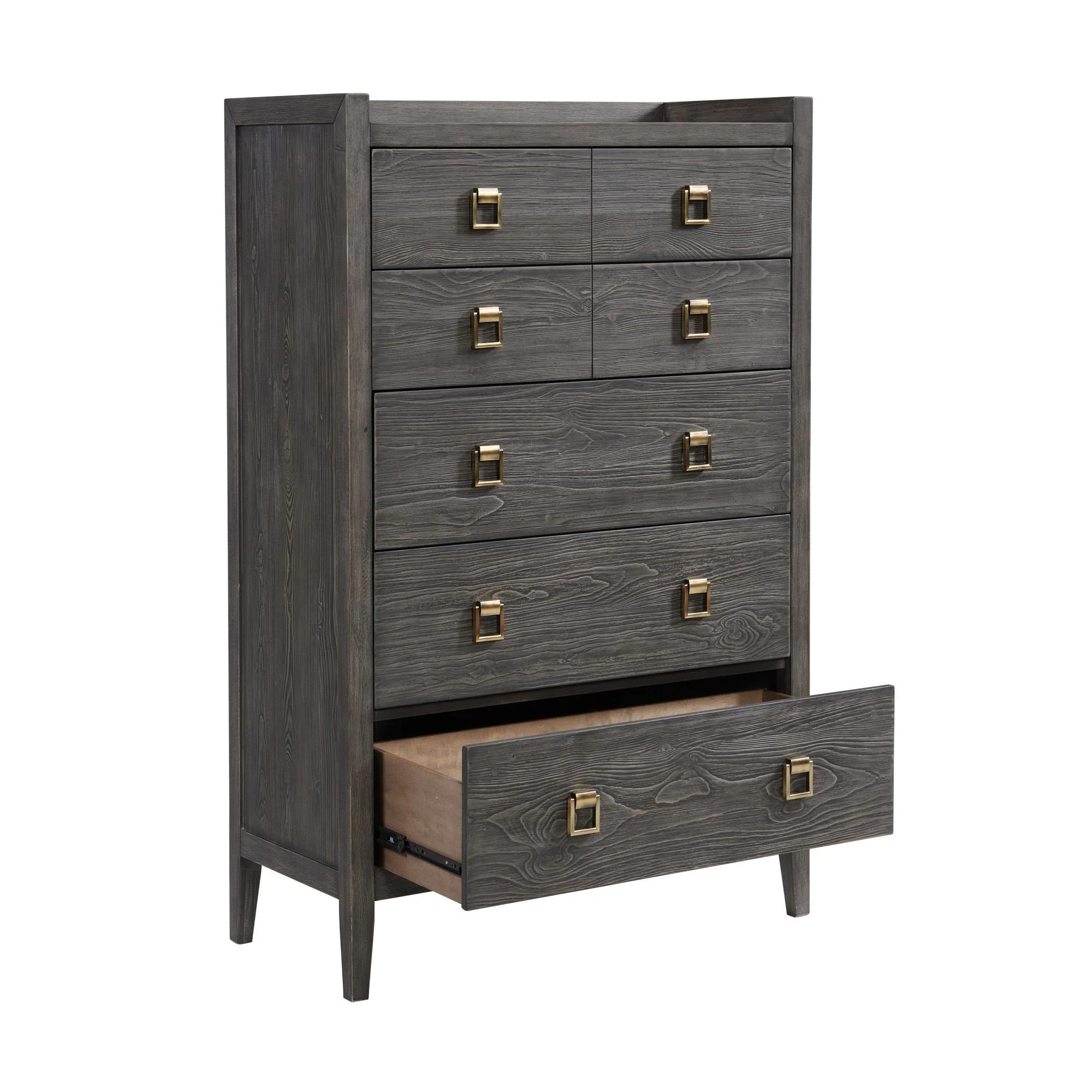 Portia 55 Tall Bedroom Chest with 5 Drawers, Brushed Brindle