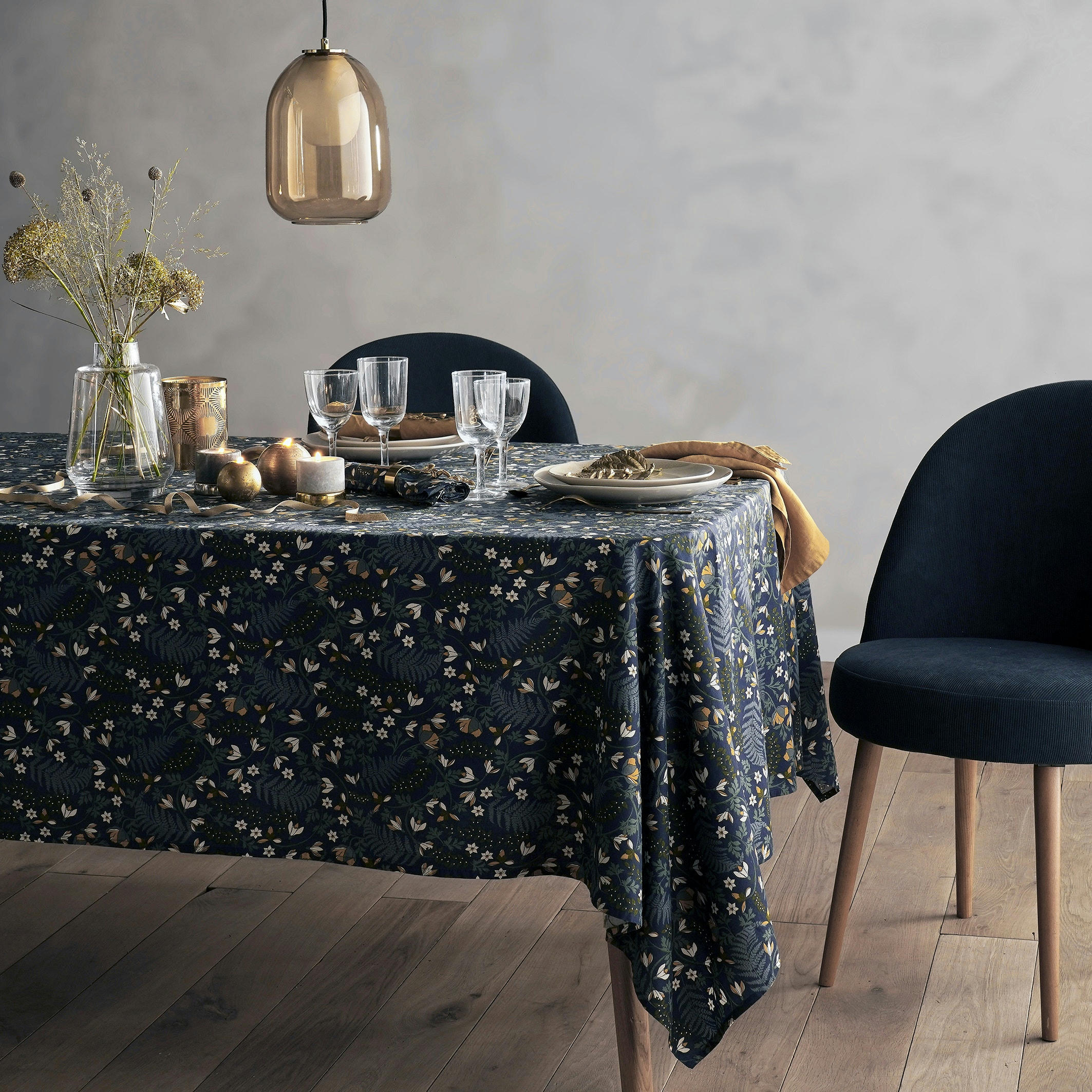 4 serviettes de table coton lavé longina imprimé
