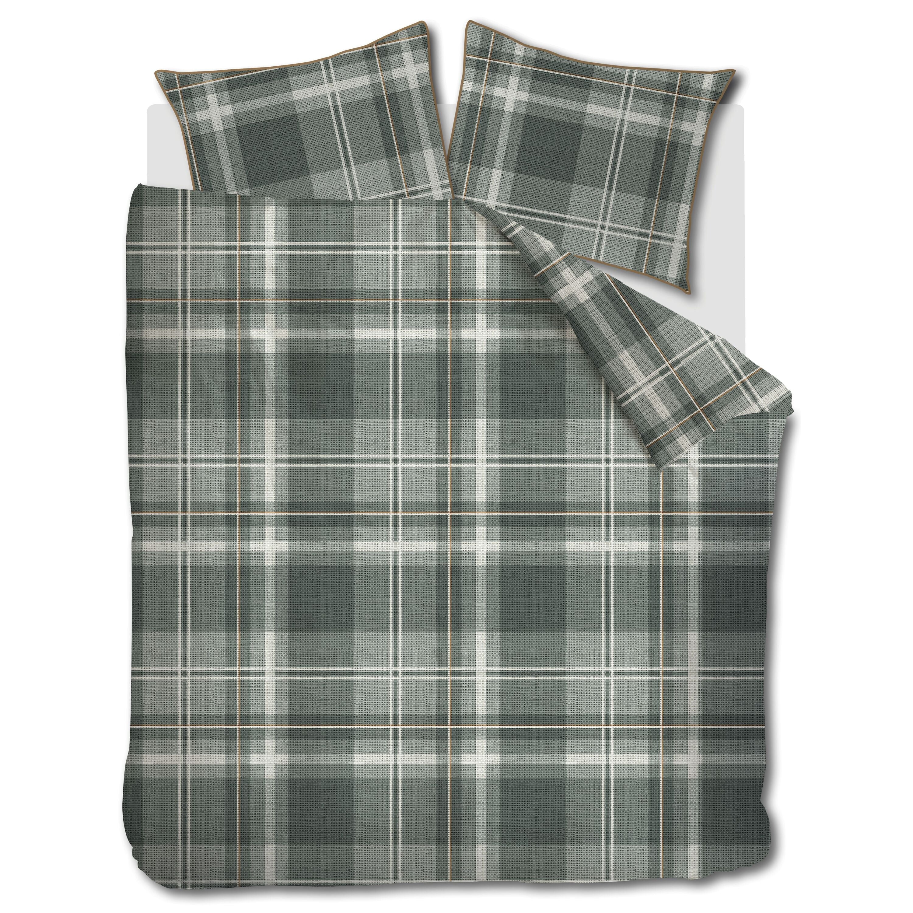 Rivièra Maison Tartan Check Dekbedovertrek 200 x 200/220 cm - Groen