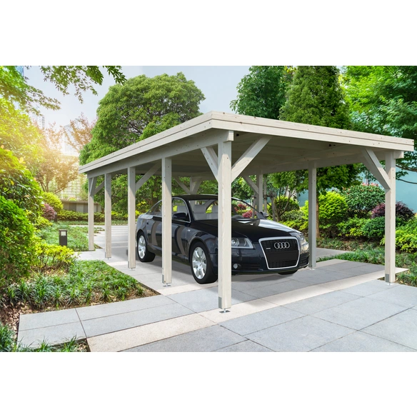 Carport »Karl«, Aufstellmaße BxTxH: 360 x 762 x 235 cm, lackiert, Holz