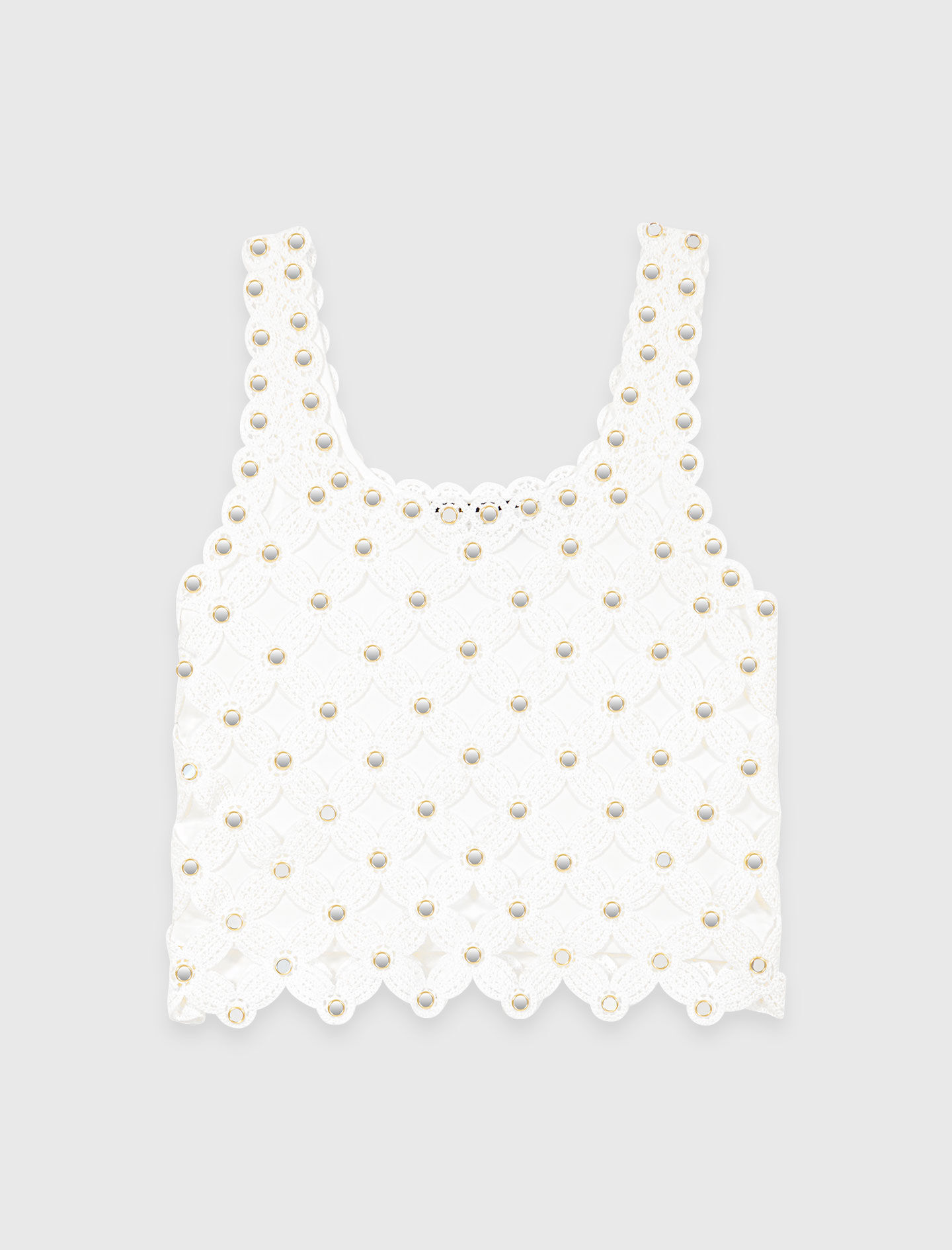 Top en crochet avec miroirs