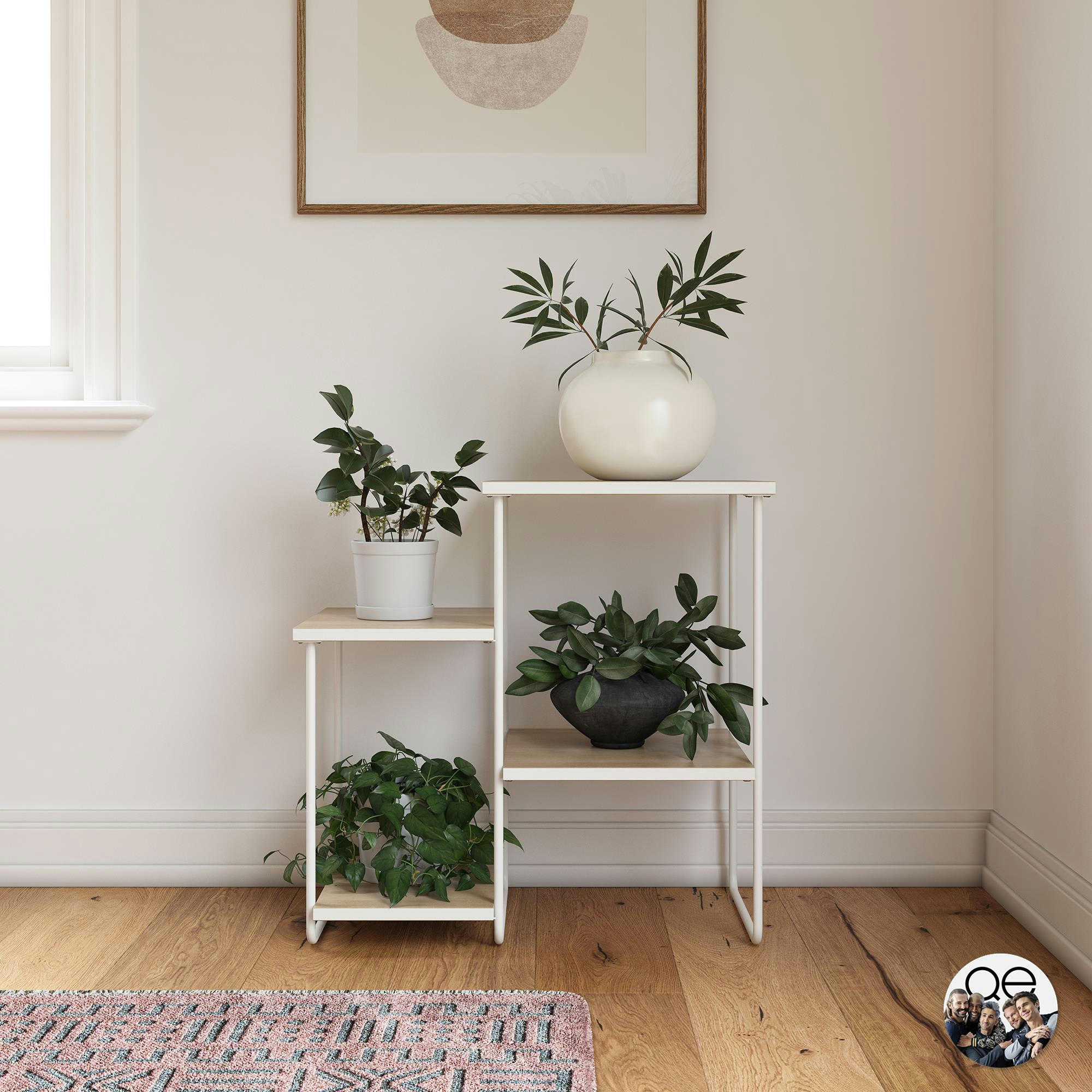 DANTE - Support pour plantes en panneaux de particules nature et métal