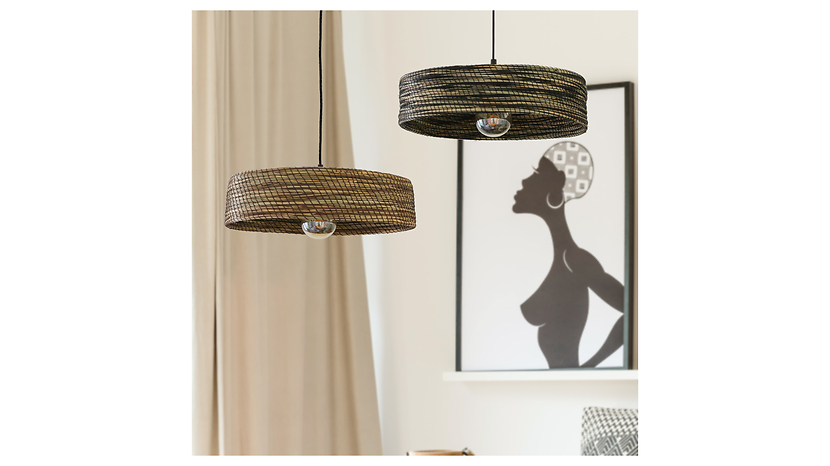 Lampa wisząca Hayara rattanowa brązowa
