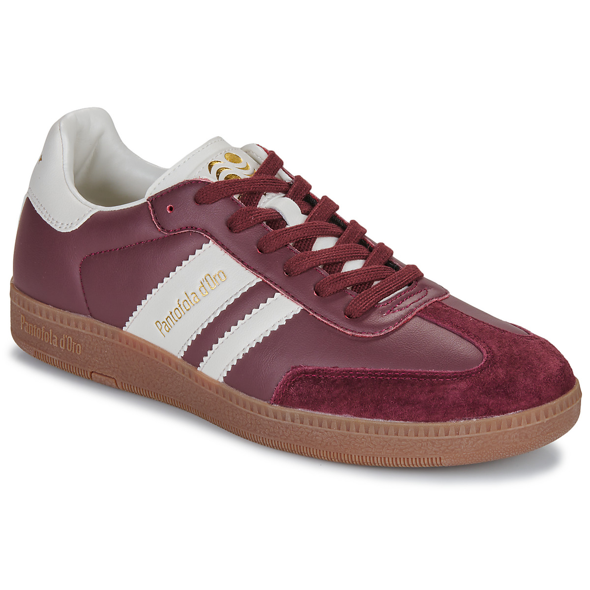 Pantofola d'Oro - BOMBER - Bordeaux / White