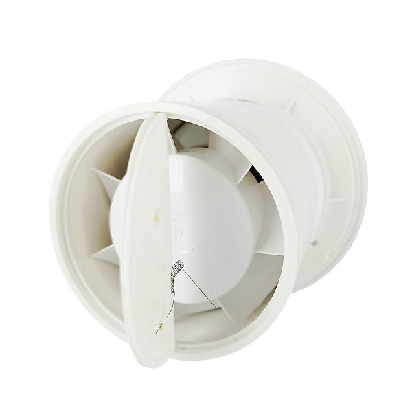 Extracteur d'Air Salle de Bain classique 100 mm plastique blanc AIRYMAX 3 HOROZ