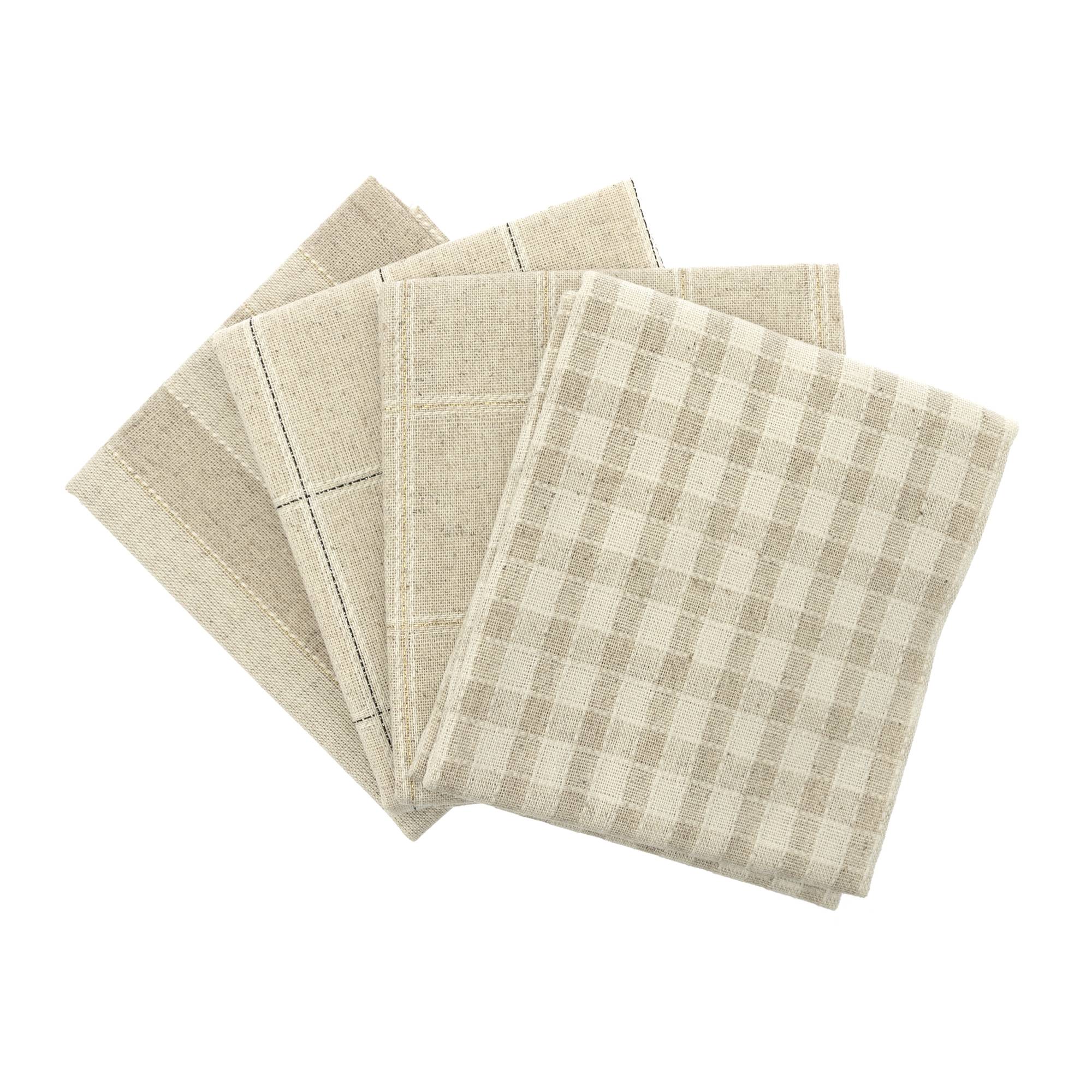 Linen Look Fat Quarters 4 Pack