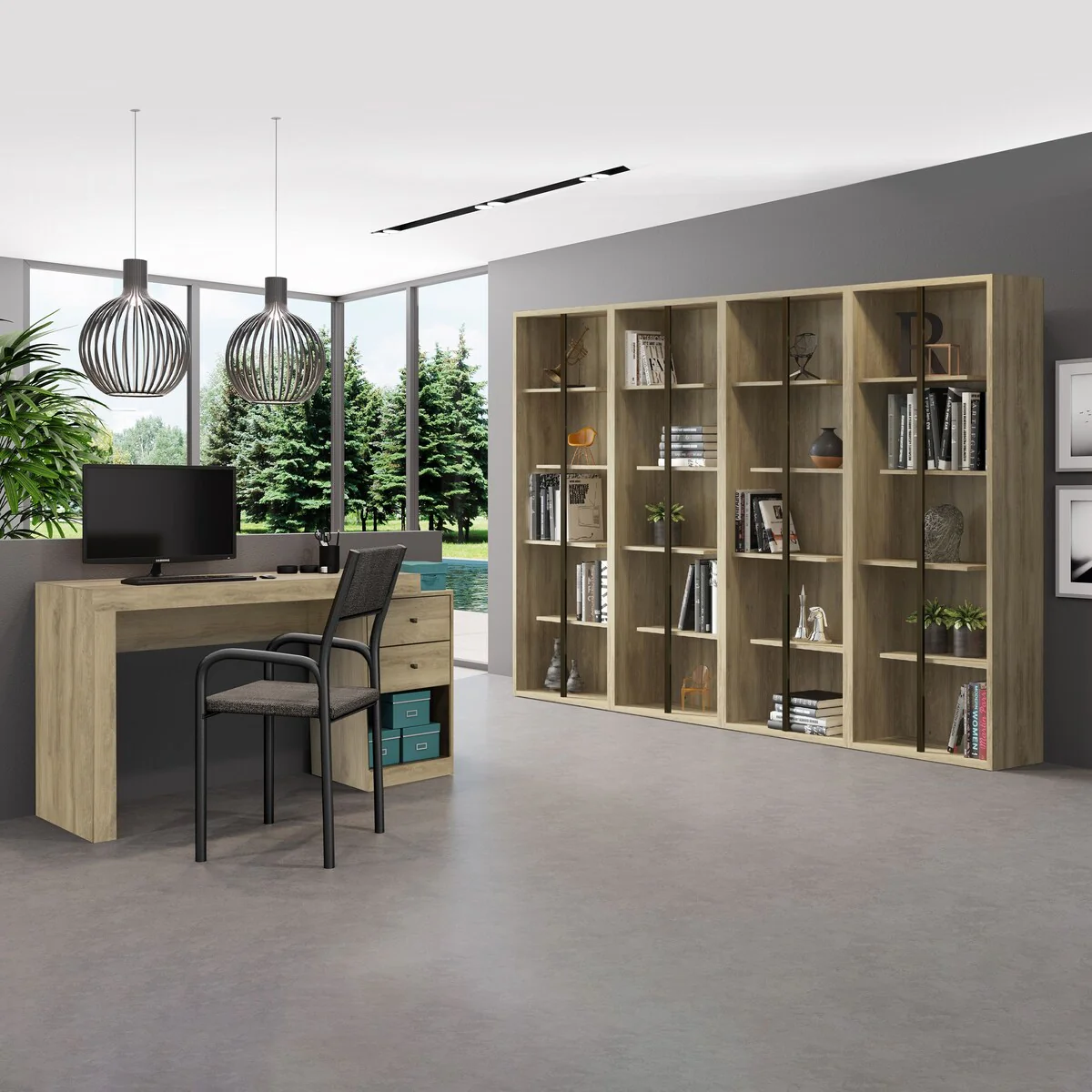 Modern Designs Expandable 47 to 61 Inches Long Home Office Desk