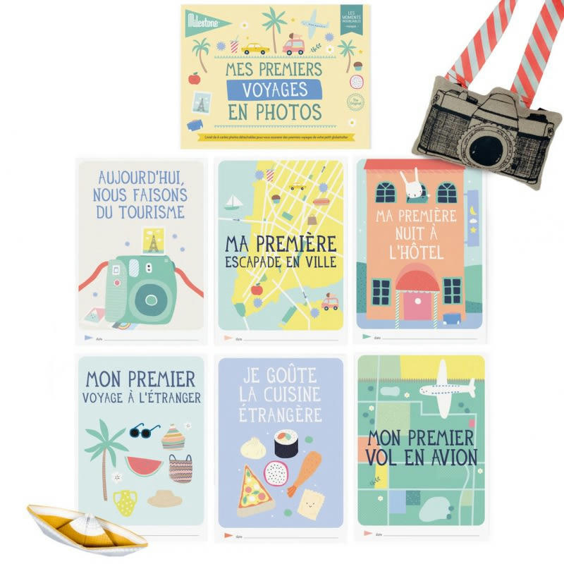 - Cartes étapes Mes premiers voyages en photos (6 cartes)