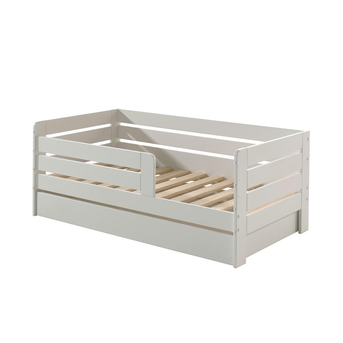 TED - Lit 70x140 sommier tiroir inclus blanc