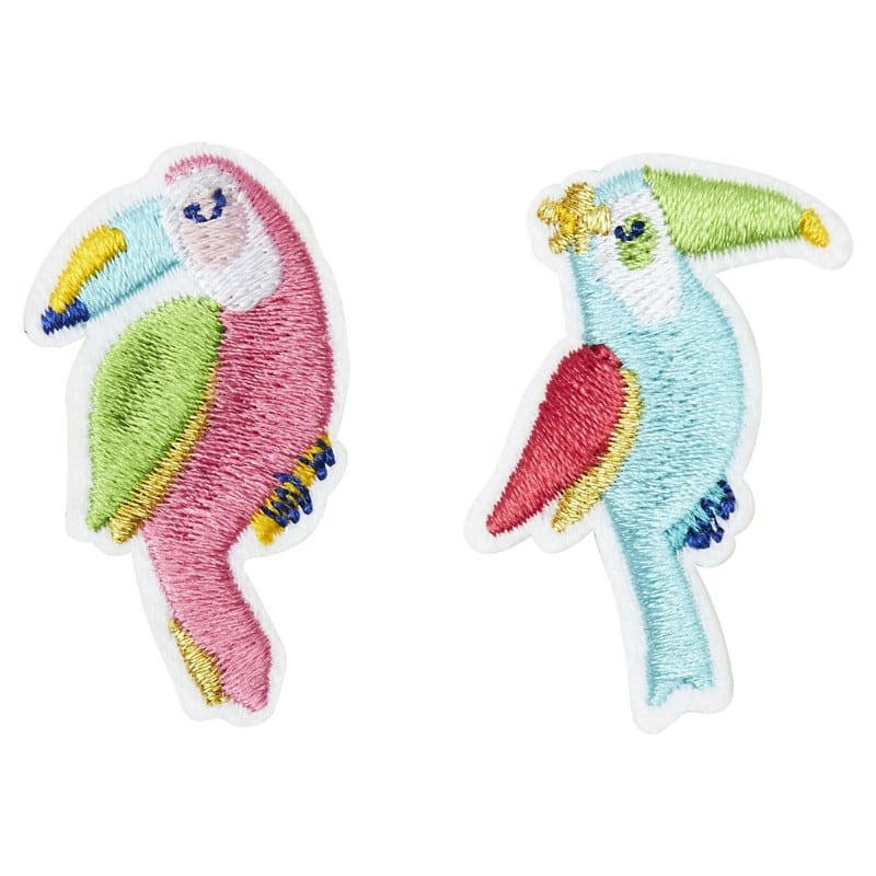 - Broche brodée duo toucans