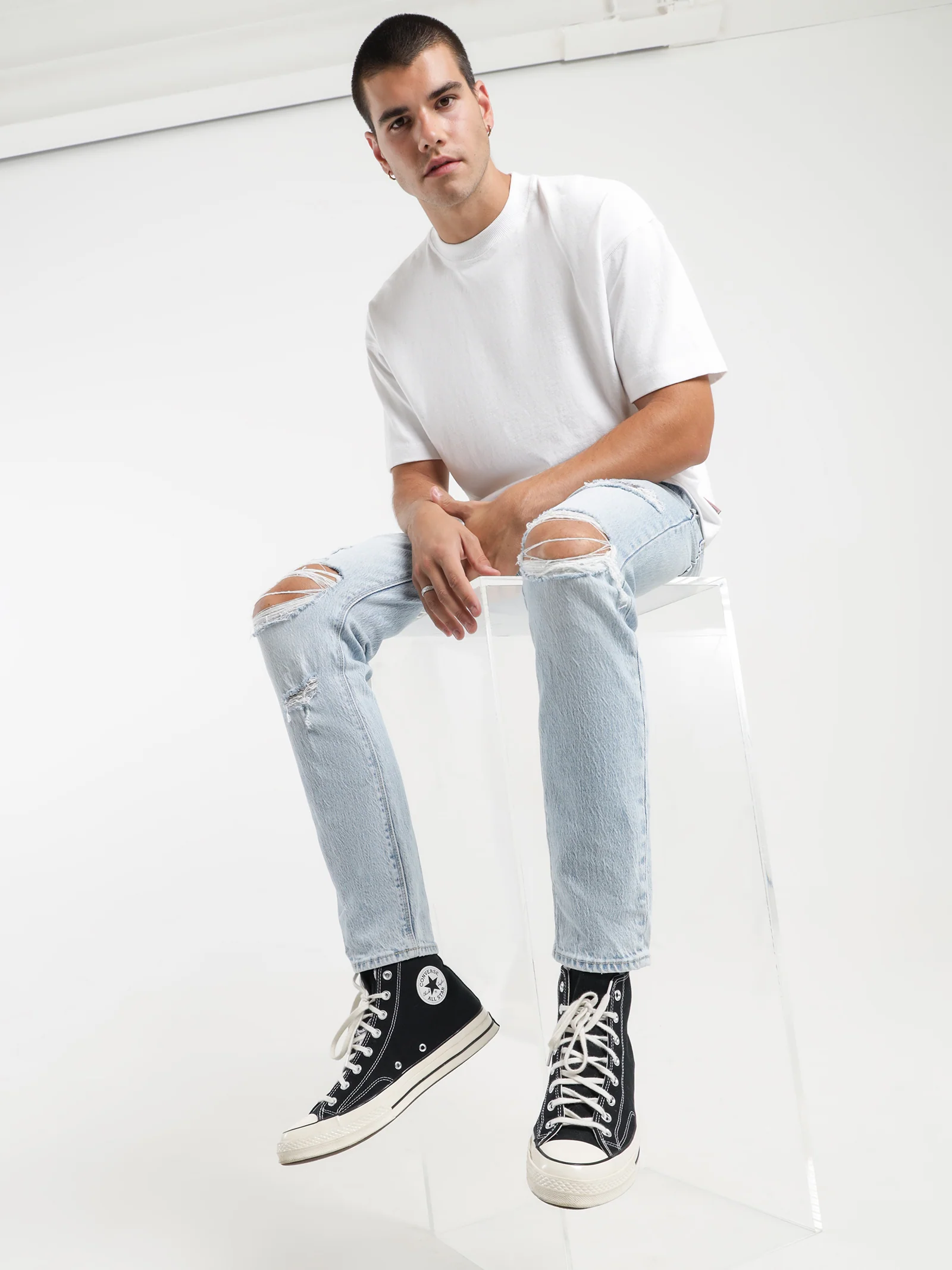 A Dropped Slim Hustle Eco Jeans