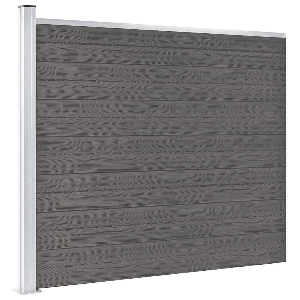 Panel Ogrodzeniowy Ogrodzenie Płot WPC 175x146 cm Szary