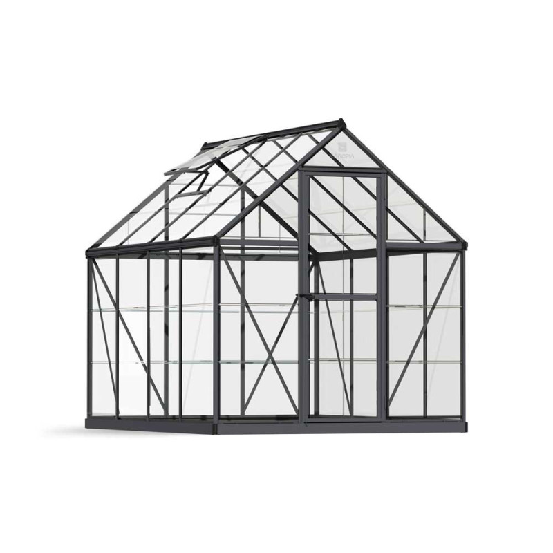 Serre en polycarbonate Harmony grise 4,4 m² CANOPIA