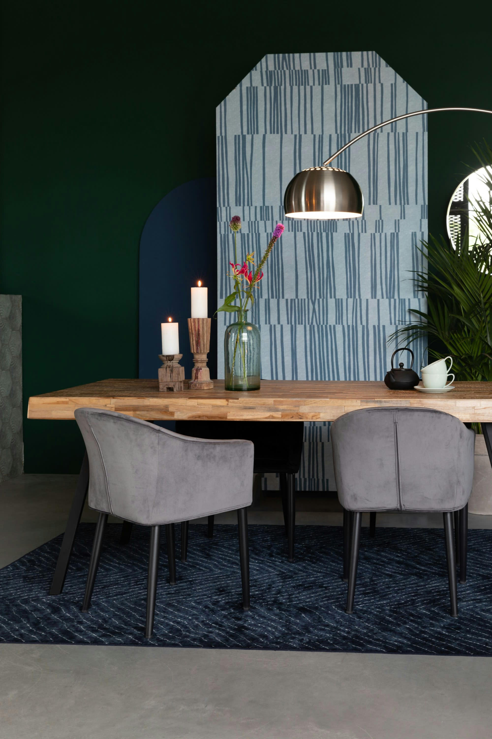 SURI - Table 220x100cm en bois beige