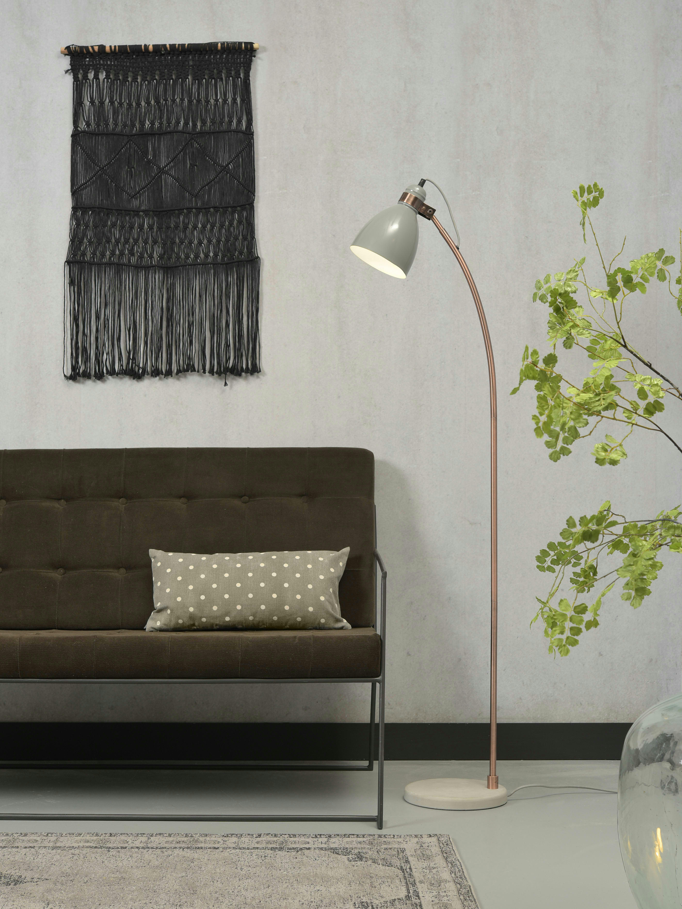 DENVER - Lampadaire vintage gris H144cm