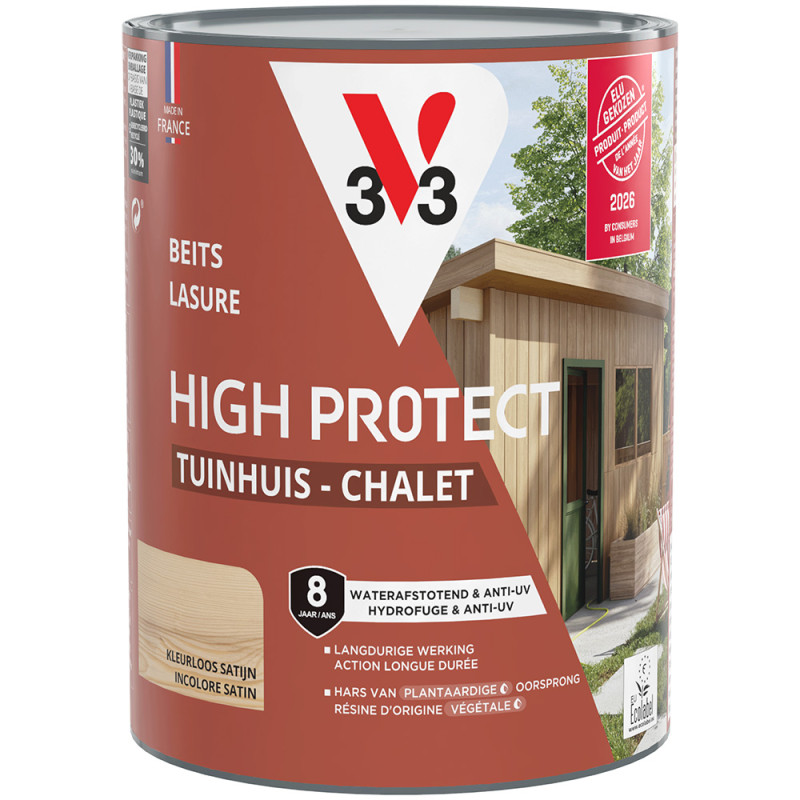 Lasure pour chalet High Protect incolore 0,75 L V33