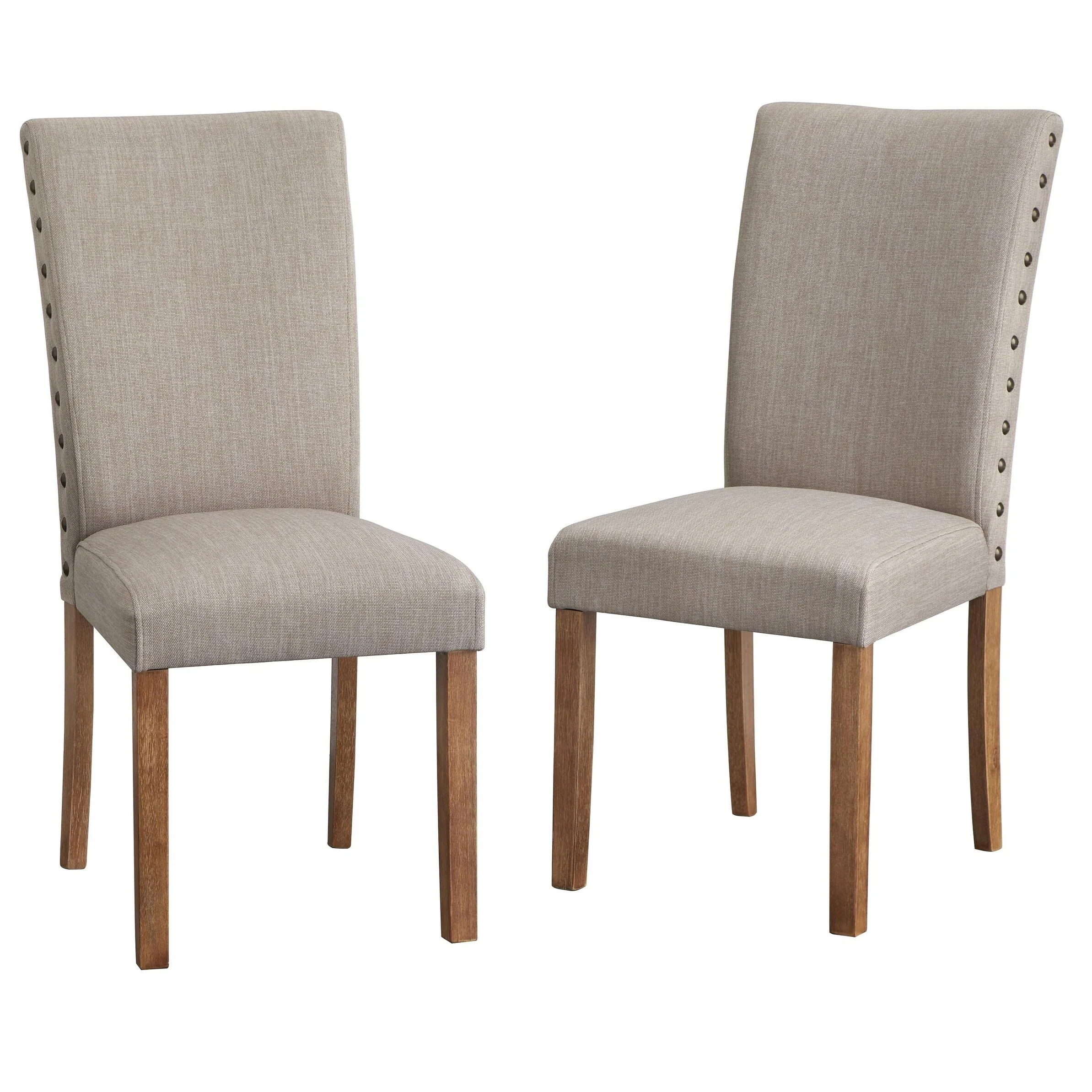 Simple Living Atwood Nailhead Parson Dining Chairs (Set of 2)